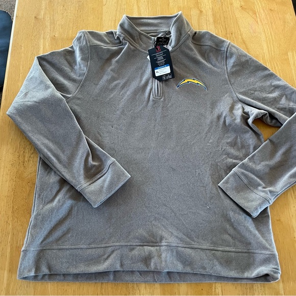 NFL Men's Los Angeles Chargers Subtle LS Quarter Zip Mock Size XL In Carbon - Picture 1 of 8